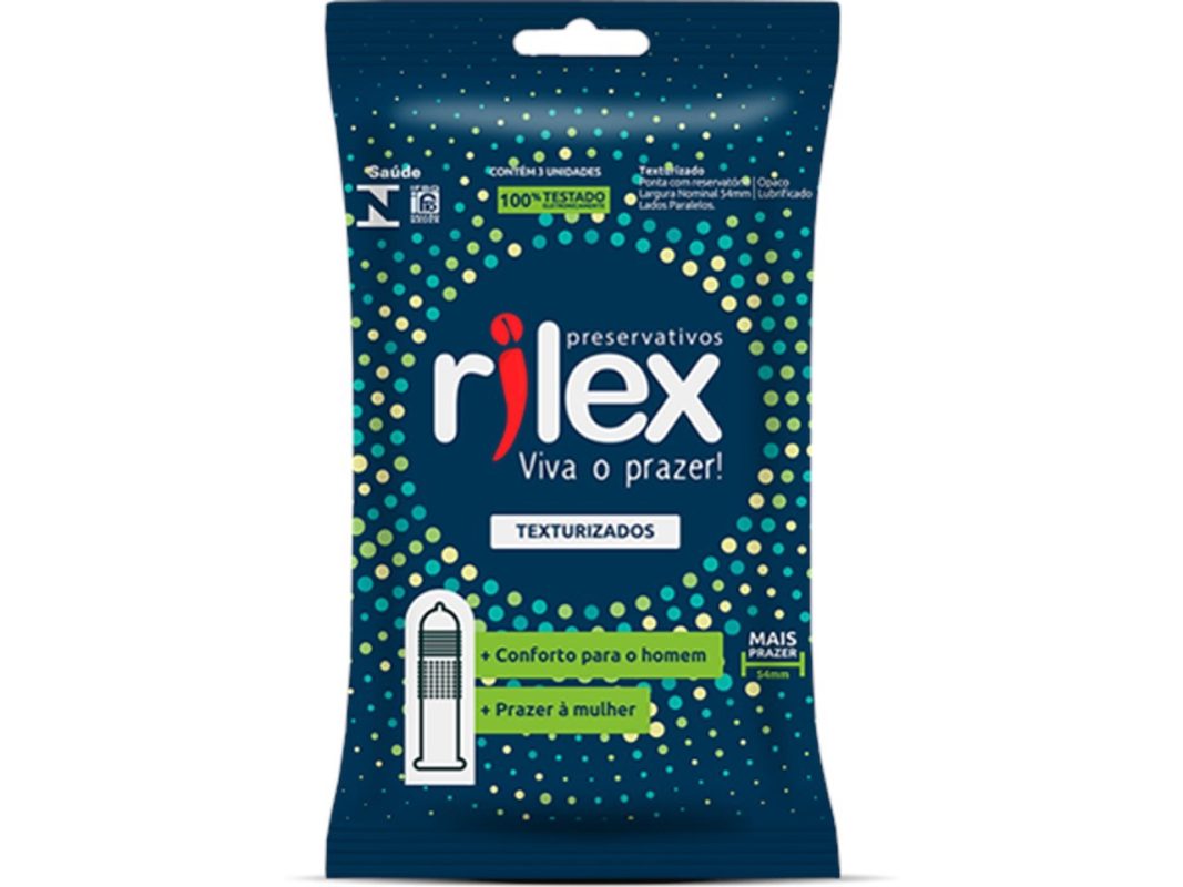 PRESERVATIVO TEXTURIZADO COM 3 UNIDADES - RILEX