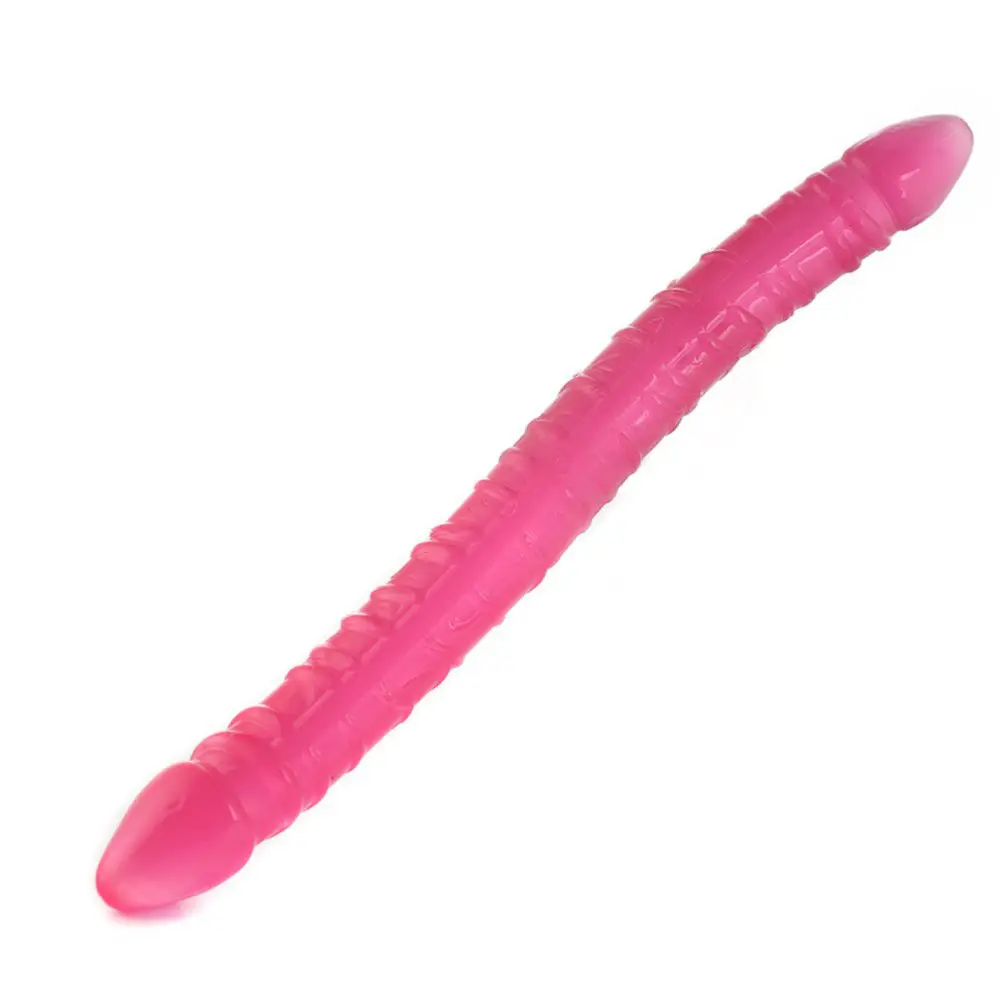 Protése Peniana de Silicone Dupla Longão Rosa