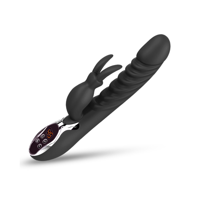 Charles -Vibrador rabbit com estimulo no ponto G e clitóris +aquecimento (1221Q) recarregável