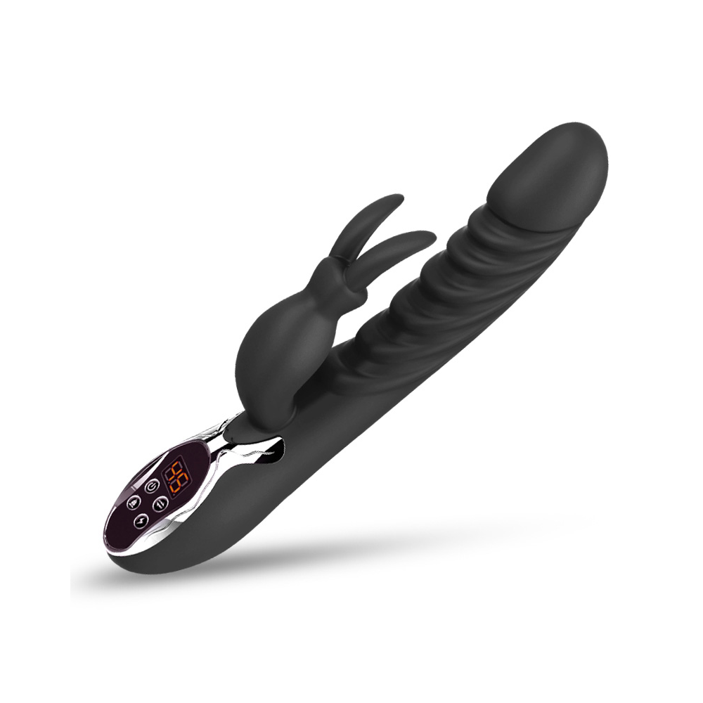 Charles -Vibrador rabbit com estimulo no ponto G e clitóris +aquecimento (1221Q) recarregável