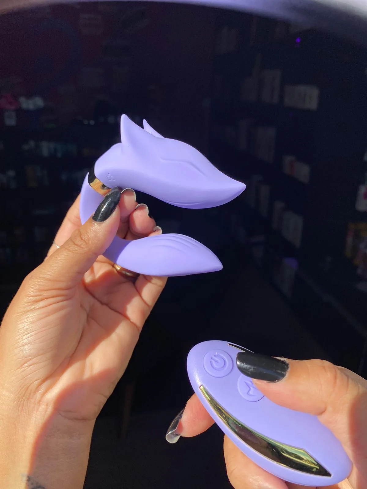 Vibrador de Casal com Formato de Raposa com Controle Remoto 9 Intensidades Recarregável