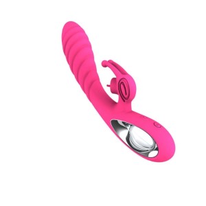 Vibrador ponto G com estimulador clitoriano E LINGUIHA - 36 INTENSIDADES (1316)