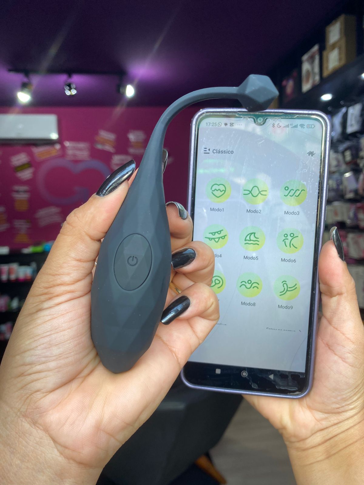 Cápsula v1br4t0r14 por aplicativo Diamond 09 intensidades (1188) recarregável