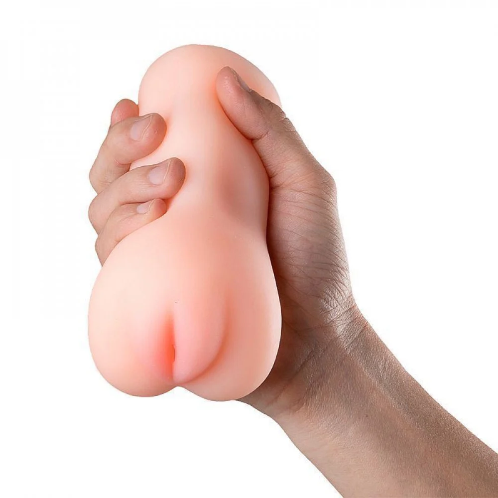 M4sturb4d0r masculino em formato de v4g1n4 14x7,3cm (6759) beje