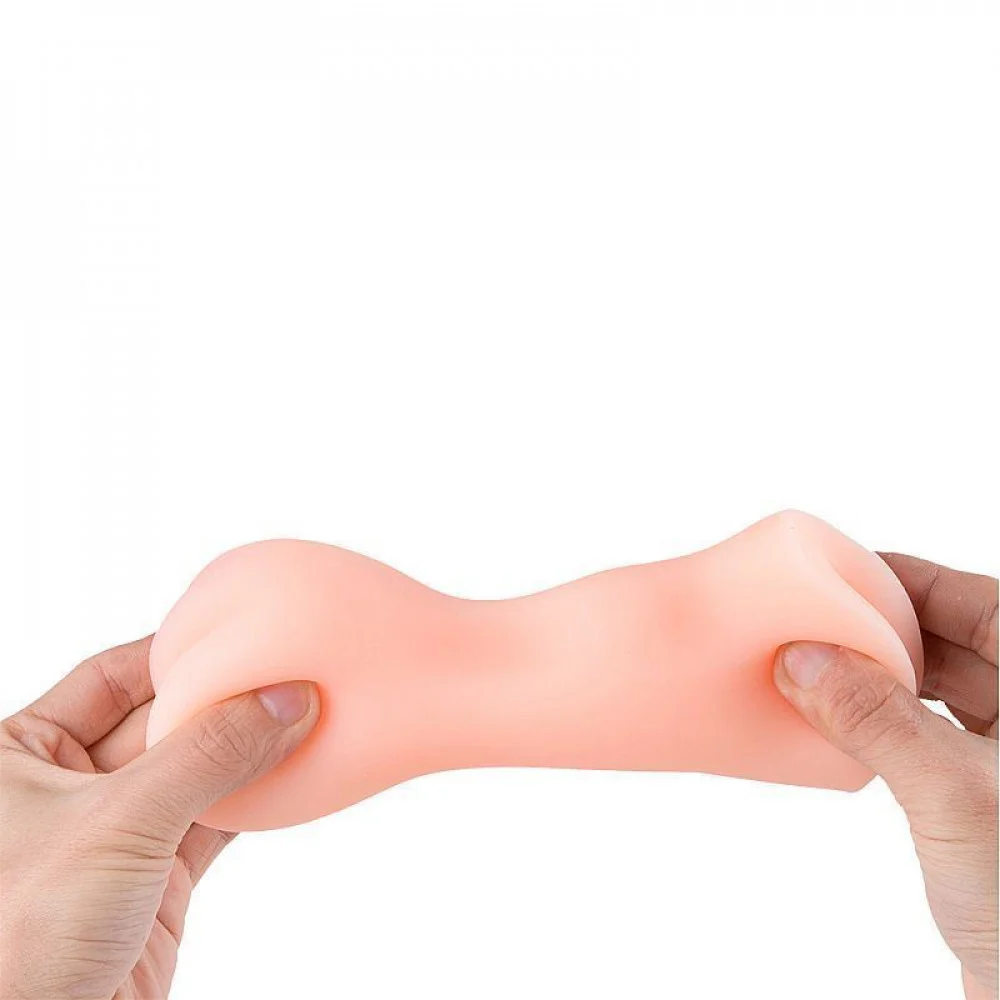 M4sturb4d0r masculino em formato de v4g1n4 14x7,3cm (6759) beje