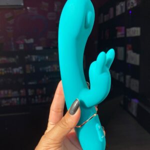 Rabbit –Vibrador ponto G com pulsação no clitóris- 10 intensidades (1317) verde