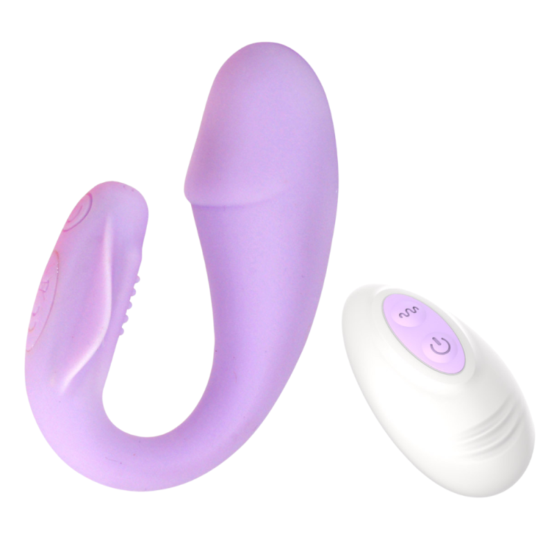 Vibrador de casal com controle remoto - 10 intensidades (1209) recarregável