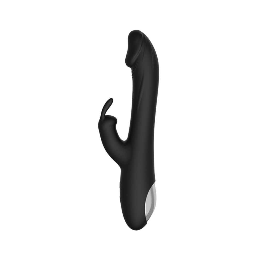 Vibrador Ponto G com Estimulador Rabbit Vai e Vem - Preto (1329) Recarregável — foto 1