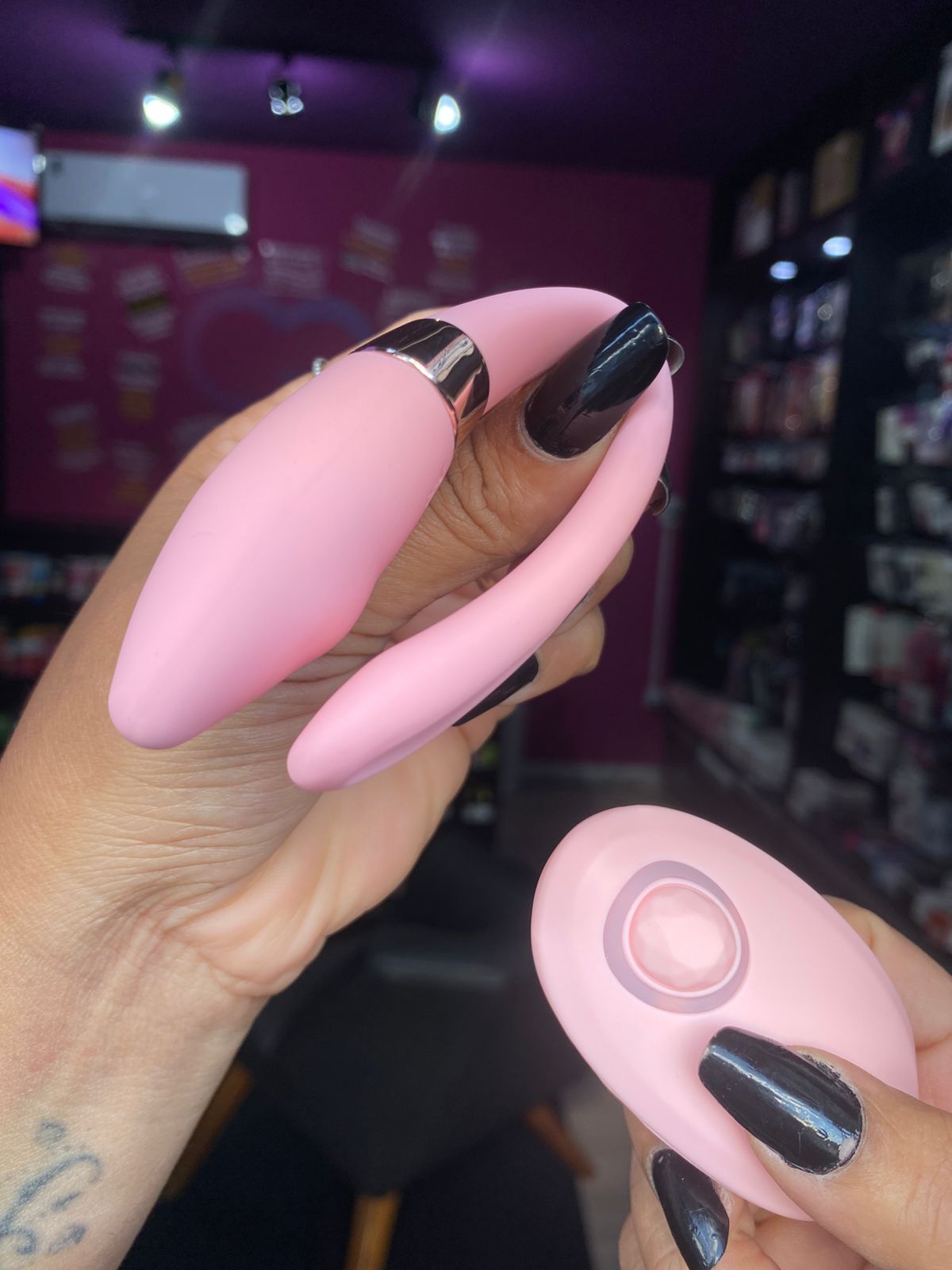 V1br4d0r Luxo Casal Pontas Duplas 10 Vibrações (CD031) recarregável