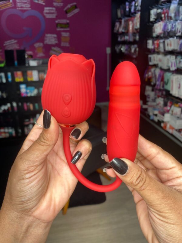 Rosa do Tesão (GOZ by iFody) — Vibrador 2 em 1 Recarregável | Ponto G Vai e Vem + Pulsação Clitoriana