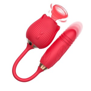 Vibrador Rosa COM ESTIMULADOR PONTO G vai e vem E pulsação no clitóris