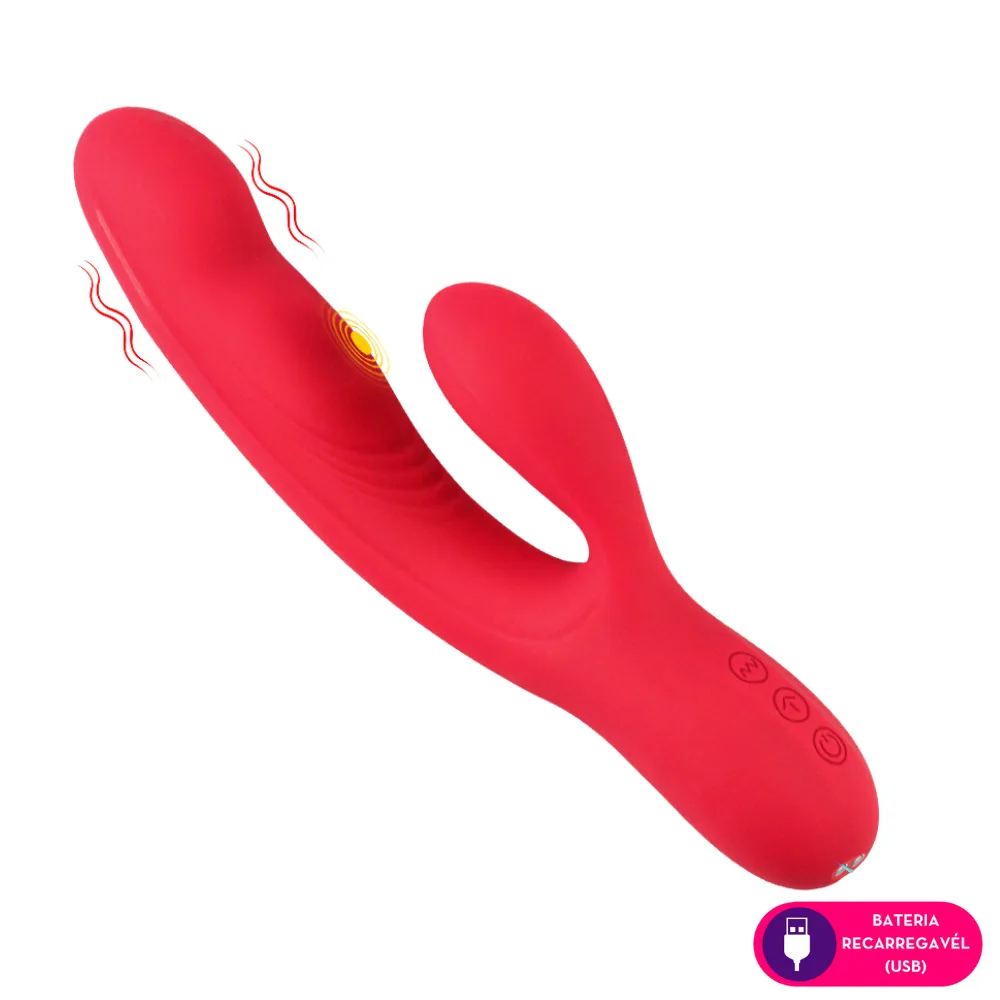 Plinio -Vibrador com Pulsação no Ponto G e Estímulo no Clitóris Recarregável