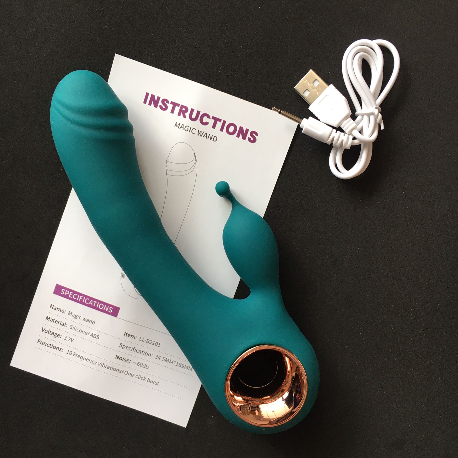 Vibrador ponto g com estimulo no clitóris - 10 vibração (4329) rosa — foto 2