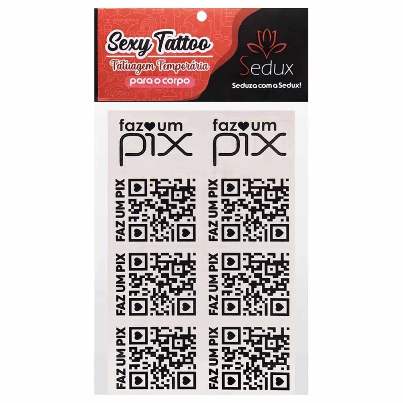 Faz Um Pix Tatuagem Temporária 10 X 15Cm