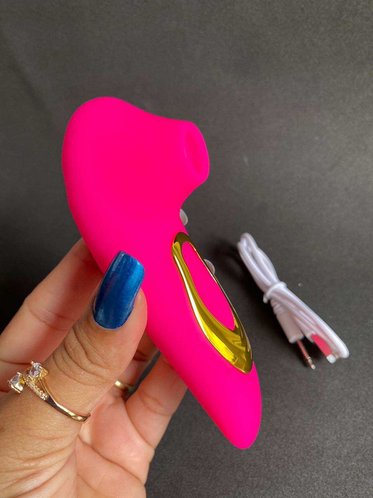 V1br4d0r clitoriano vibra por ondas de Pulsação 5 intensidades (2139) recarregável