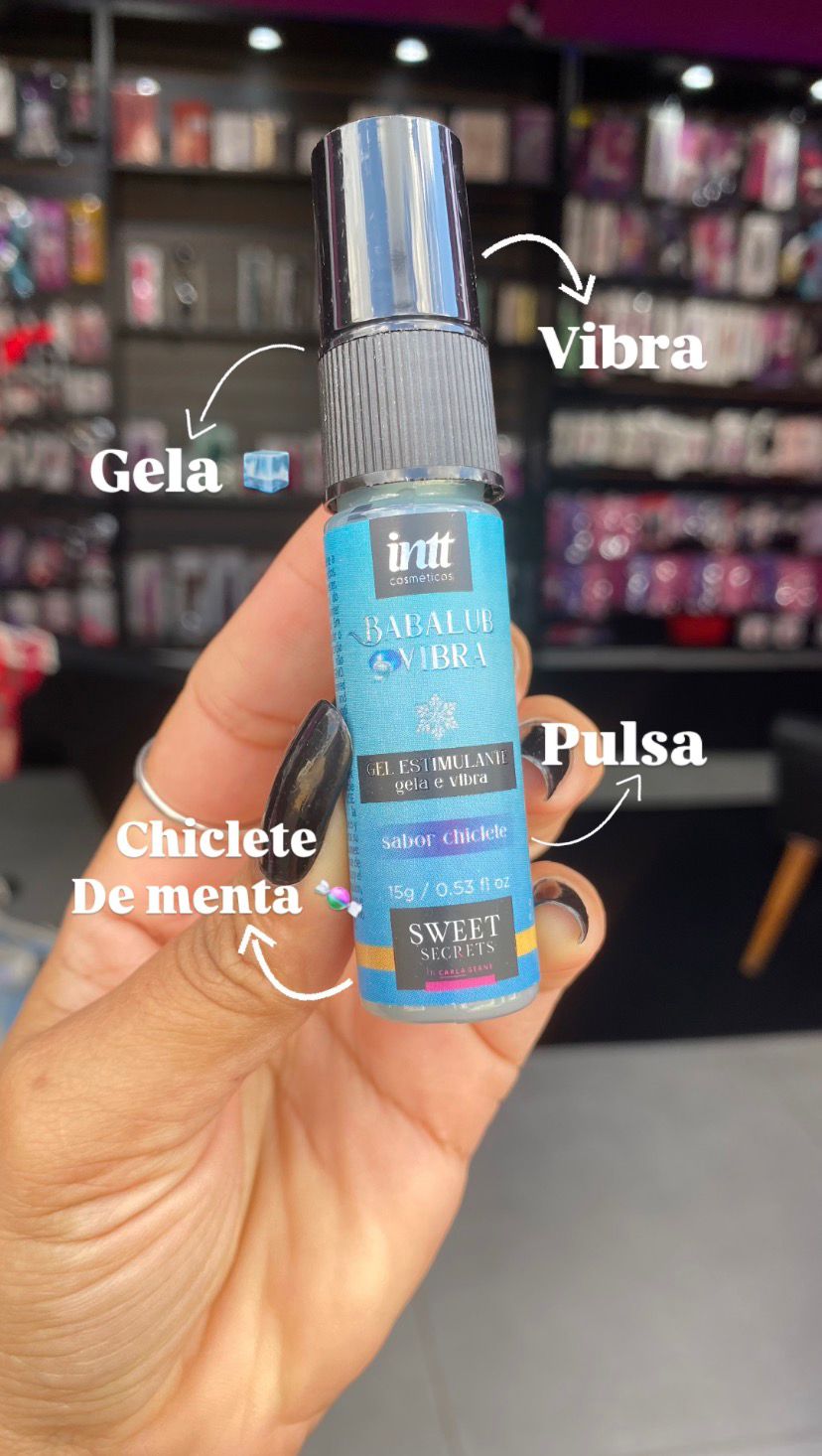 BABALUB VIBRA EXCITANTE QUE ESFRIA E VIBRA 15G LINHA SWEET SECRETS INTT — foto 1