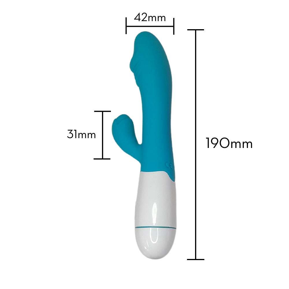 Vibrador com estimulador ponto G c/ 30 vibrações (1020) pilha — foto 2