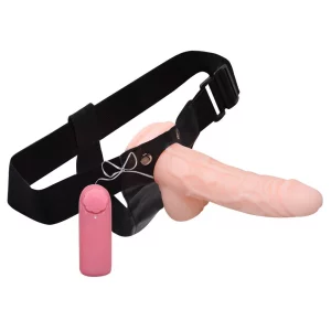 Capa Peniana Com Cinta Vibrador 14,5 X 4Cm (1052) bege