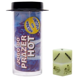 DADOS JOGO DO PRAZER HOT GLOW (BRILHA NO ESCURO) - DIVERSÃO AO CUBO