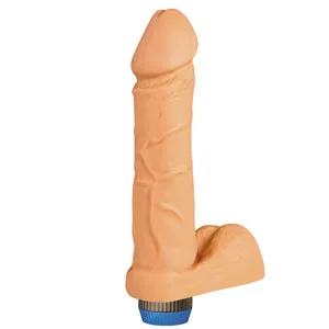 Pênis em Cyberskin C/ Escroto 16,0 x 4,0 cm Vibro Interno