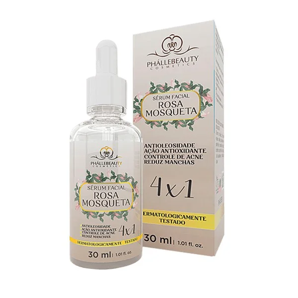 Sérum Facial Phállebeauty Rosa Mosqueta 4 x 1