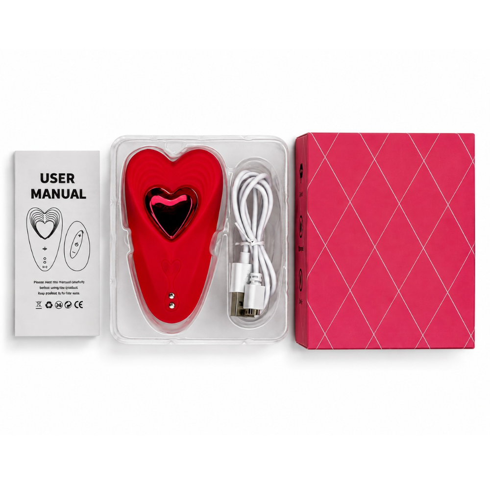 Vibrador de Calcinha com Imã Formato de Coração via Aplicativo de celular  (3078) recarregável — foto 9