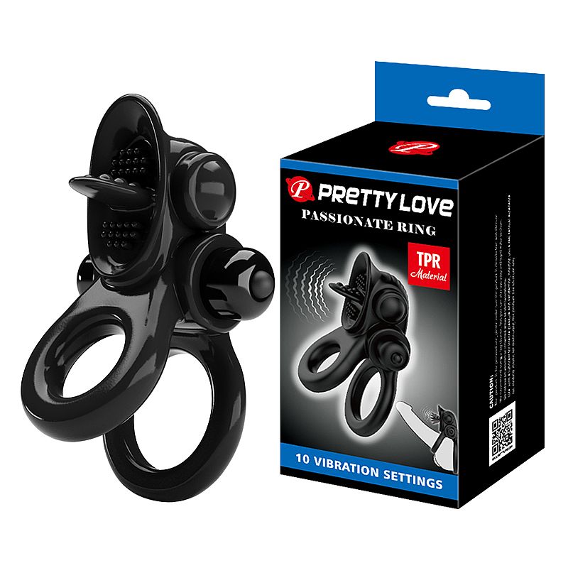 Anel Peniano Duplo com Vibrador (7110) Pretty Love — foto 1