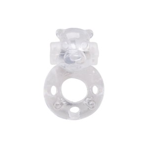 ANEL PENIANO COM VIBRO URSINHO (ss004) transparente