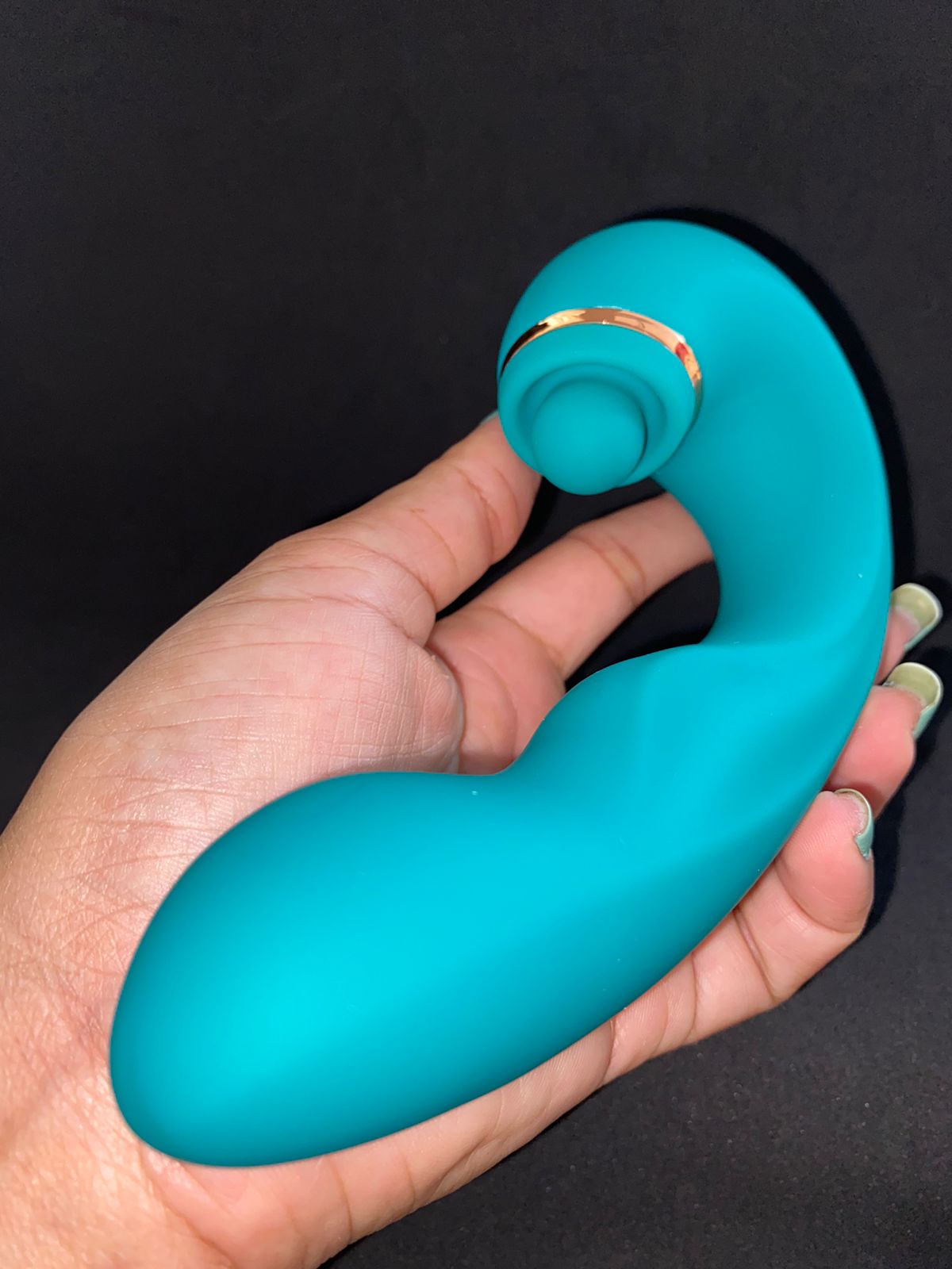 Vibrador estimulador 3 em 1 COM PULSAÇÃO NO PONTO G E CLITÓRIS (7416) recarregável — foto 2