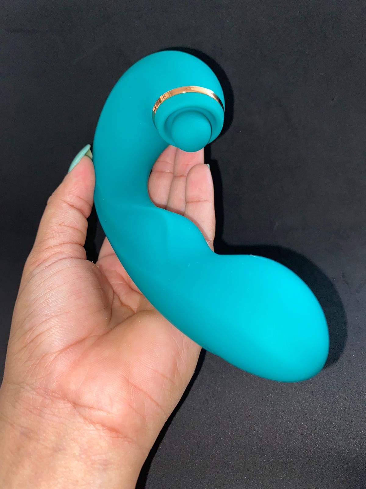 Vibrador estimulador 3 em 1 COM PULSAÇÃO NO PONTO G E CLITÓRIS (7416) recarregável — foto 4