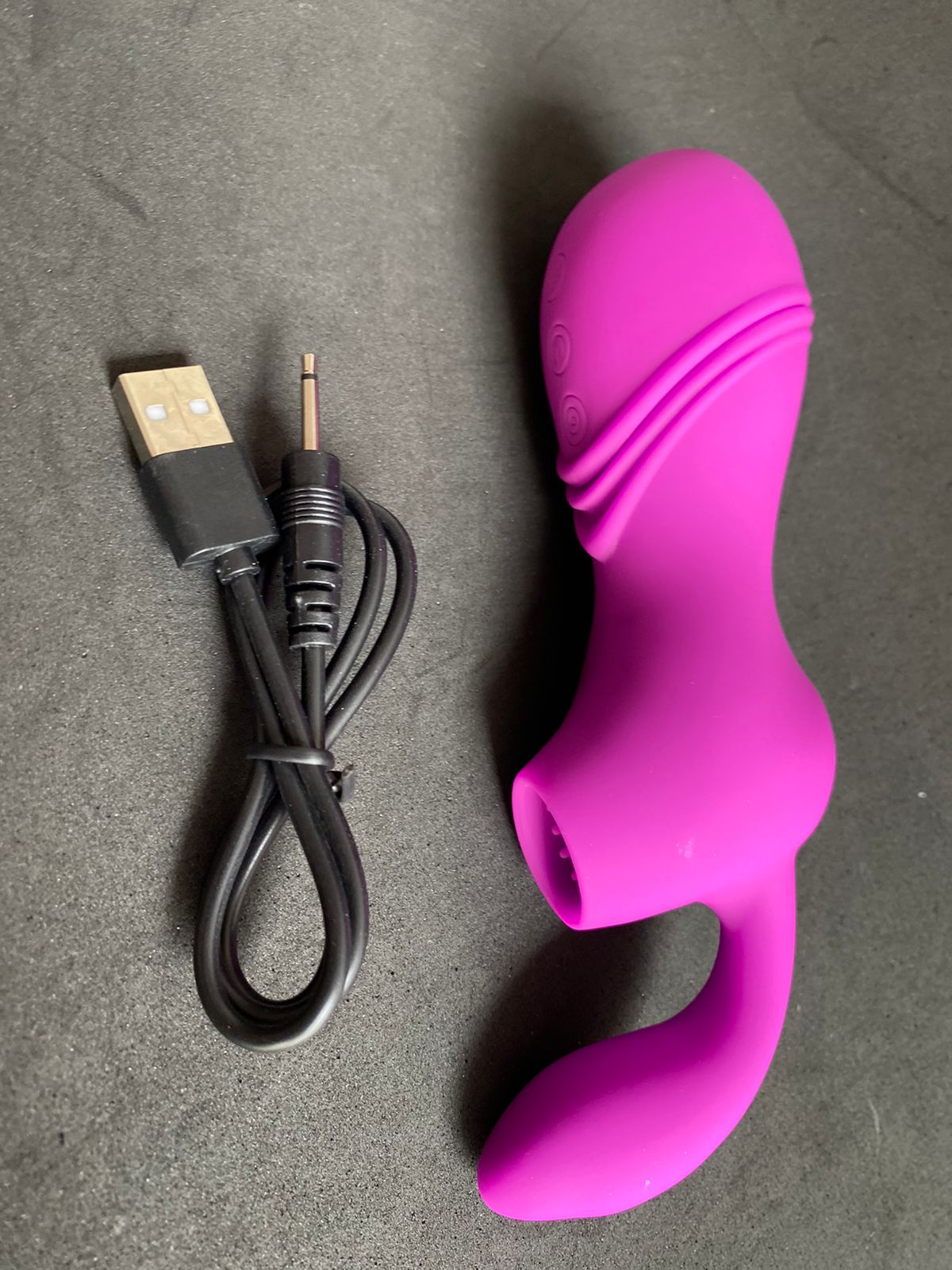Sugador clitoriano com estimulo no Ponto G 12 intensidades (1056) roxo — foto 3