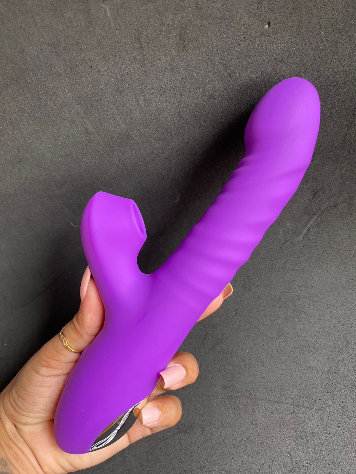 Vibrador ponto G com estimulador clitoriano vai e vem 10 vibração (5214) Recarregável — foto 3