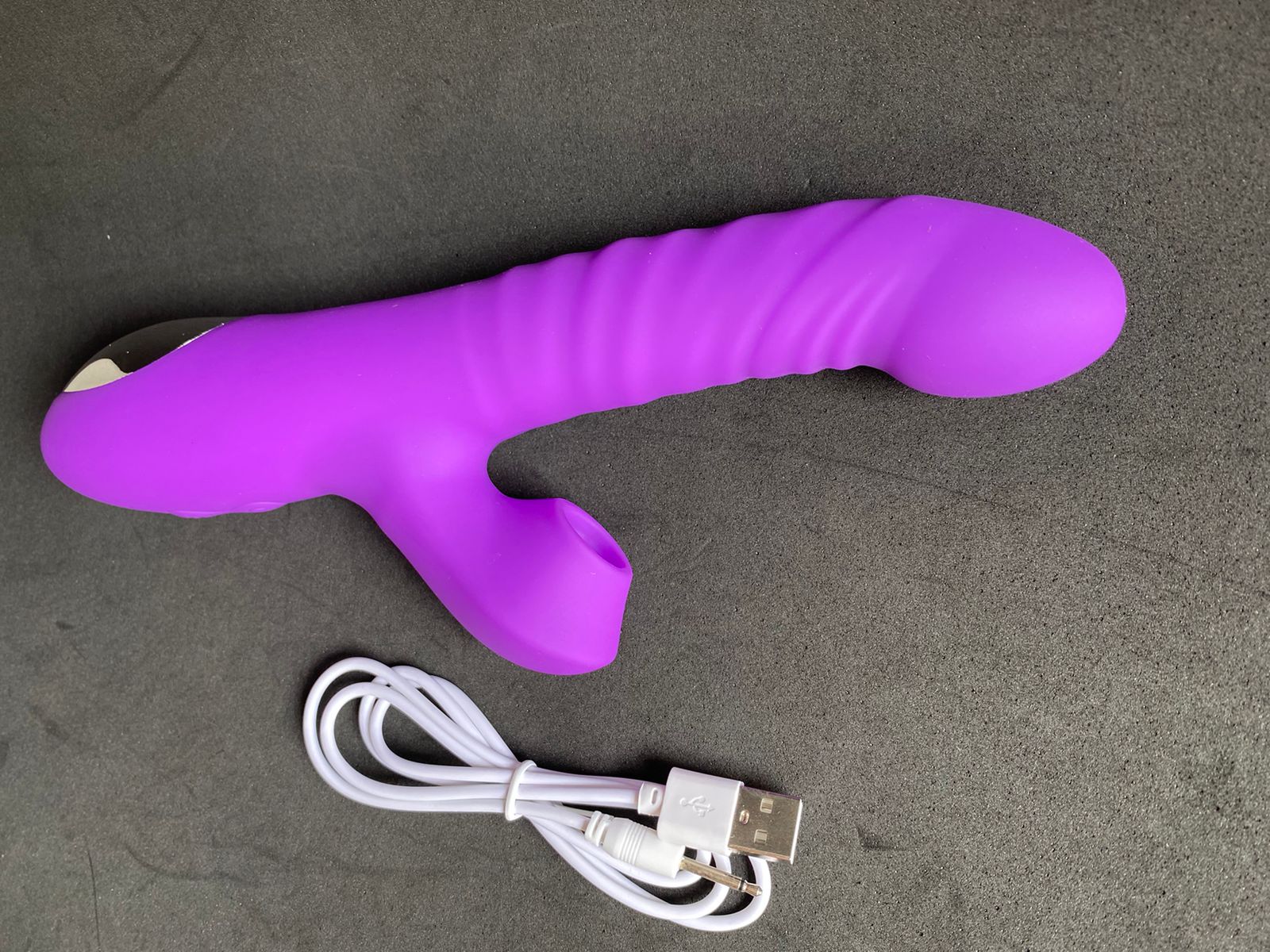 Vibrador ponto G com estimulador clitoriano vai e vem 10 vibração (5214) Recarregável — foto 4