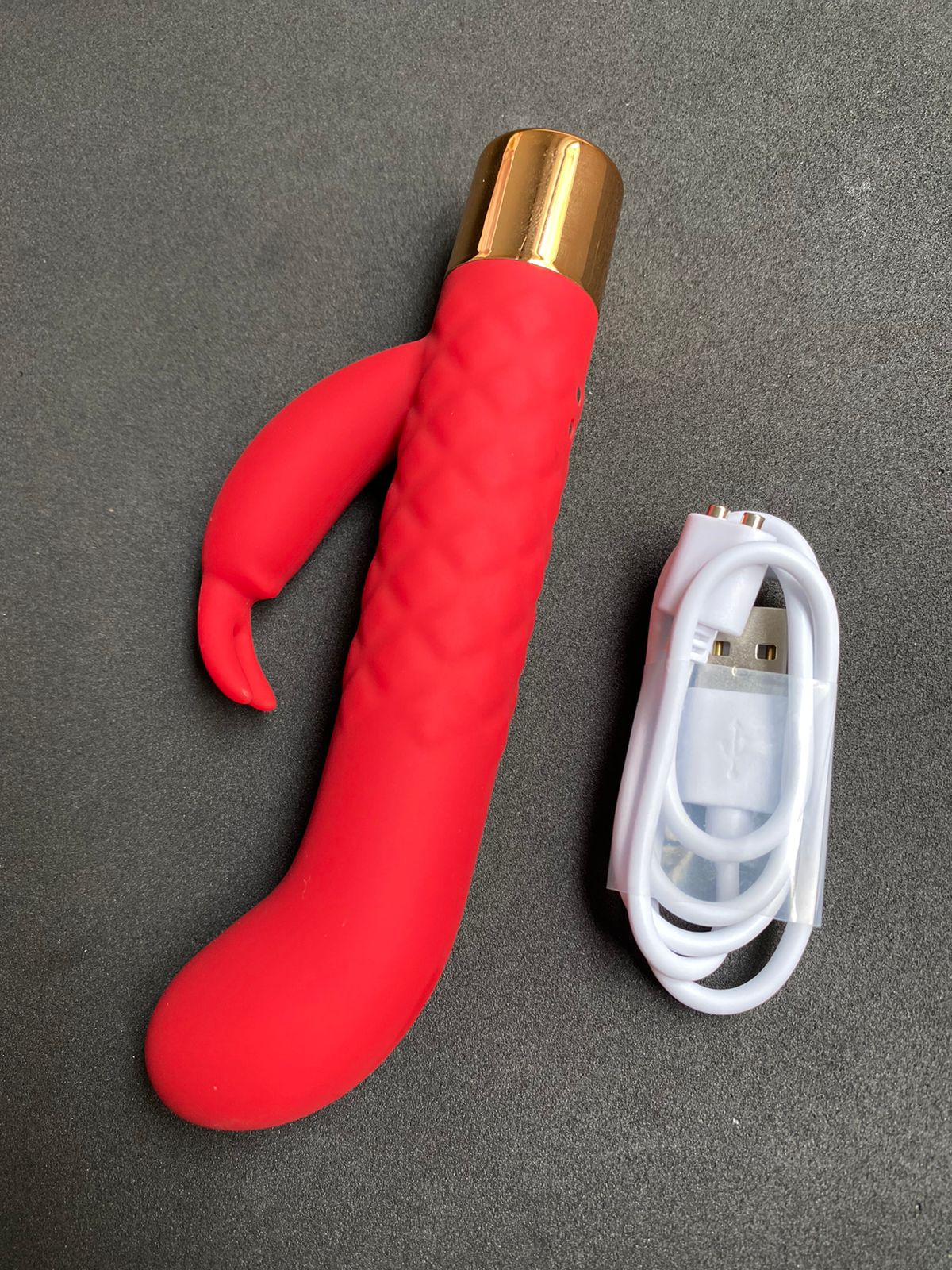 Vibrador ponto G c/ estimulador rabbit 7 de vibração (3511) recarregávek — foto 2