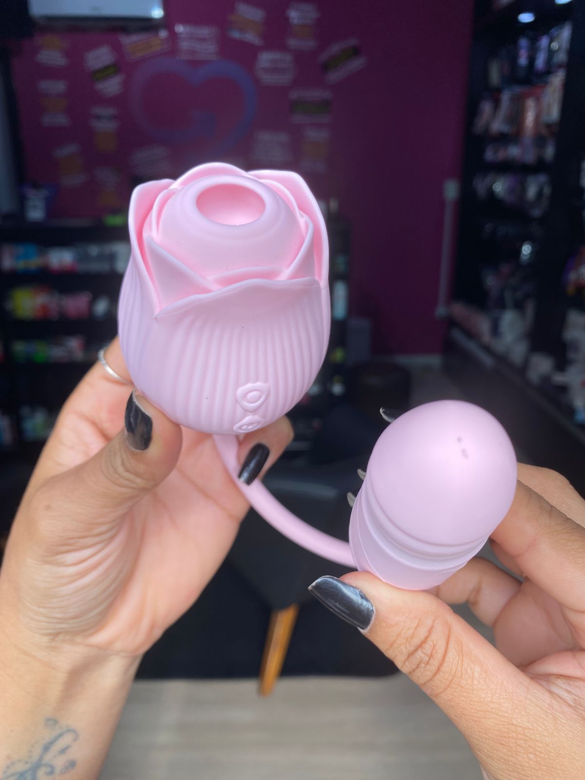 Rosa do Tesão (GOZ by iFody) — Vibrador 2 em 1 Recarregável | Ponto G Vai e Vem + Pulsação Clitoriana — foto 2