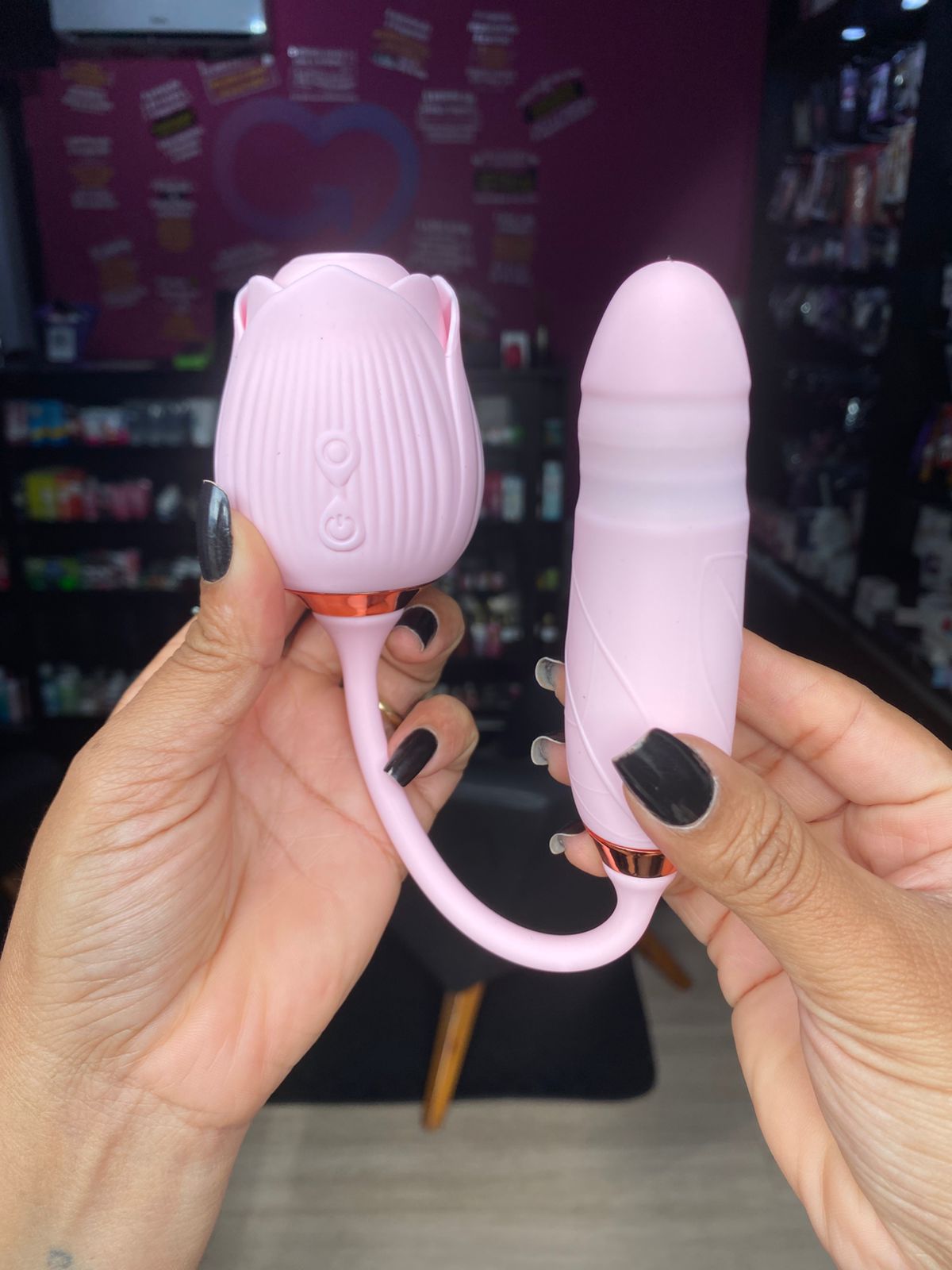 Rosa do Tesão (GOZ by iFody) — Vibrador 2 em 1 Recarregável | Ponto G Vai e Vem + Pulsação Clitoriana — foto 7