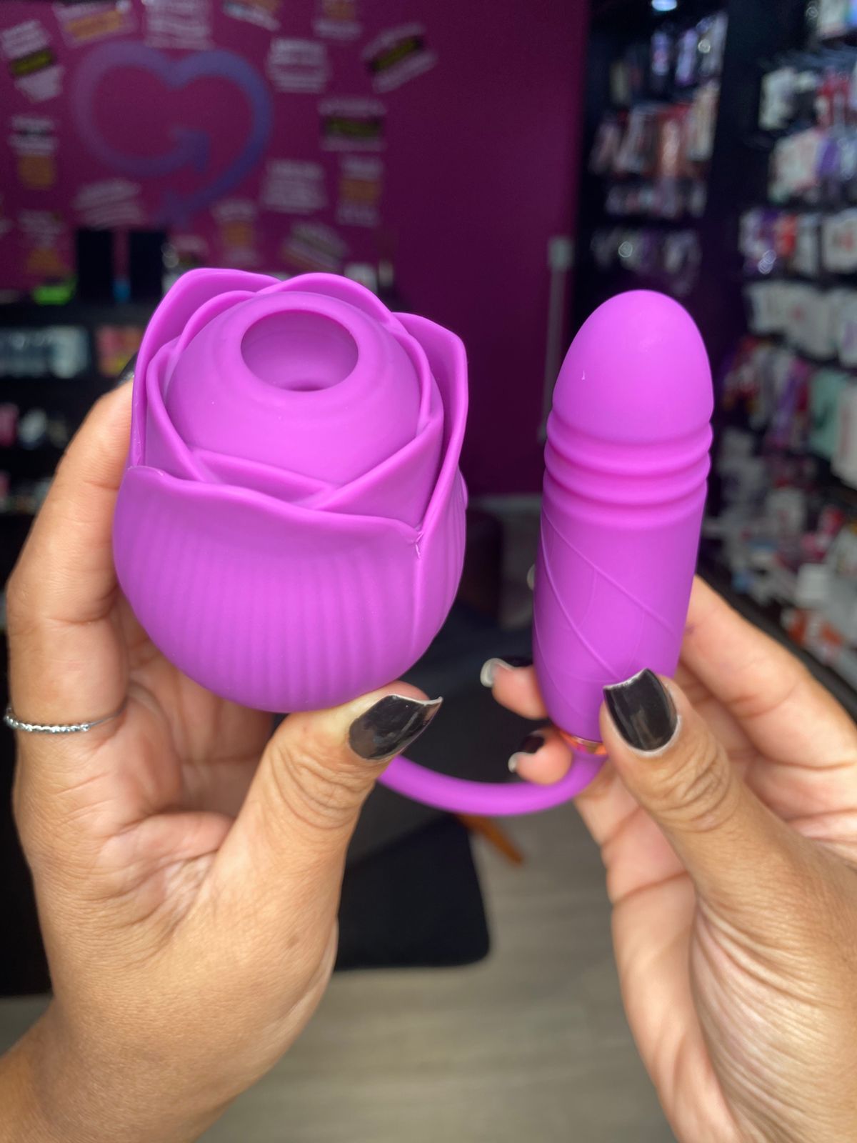Rosa do Tesão (GOZ by iFody) — Vibrador 2 em 1 Recarregável | Ponto G Vai e Vem + Pulsação Clitoriana — foto 2