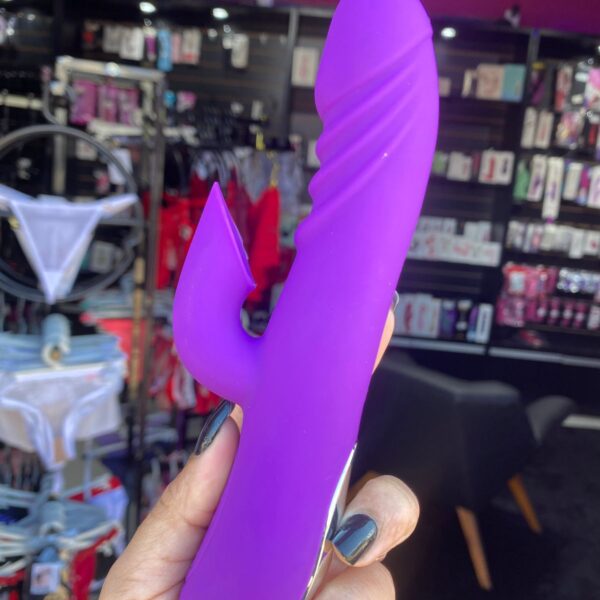 Sugador com estimulo no Ponto G -12 modos de vibração + 12 modos de sucção (1218) roxo