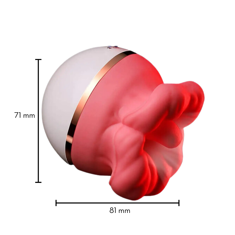 Vibrador clitóriano em formato de boca com língua vibrátoria (8526) recarregável — foto 7
