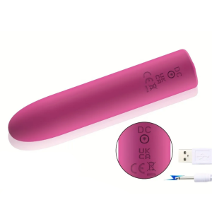Cápsula vibratória Bullet Recarregável com 10 vibração (3258) roxo