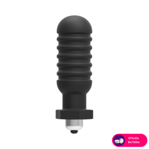 Plug anal de silicone com cápsula vibratória (1032)
