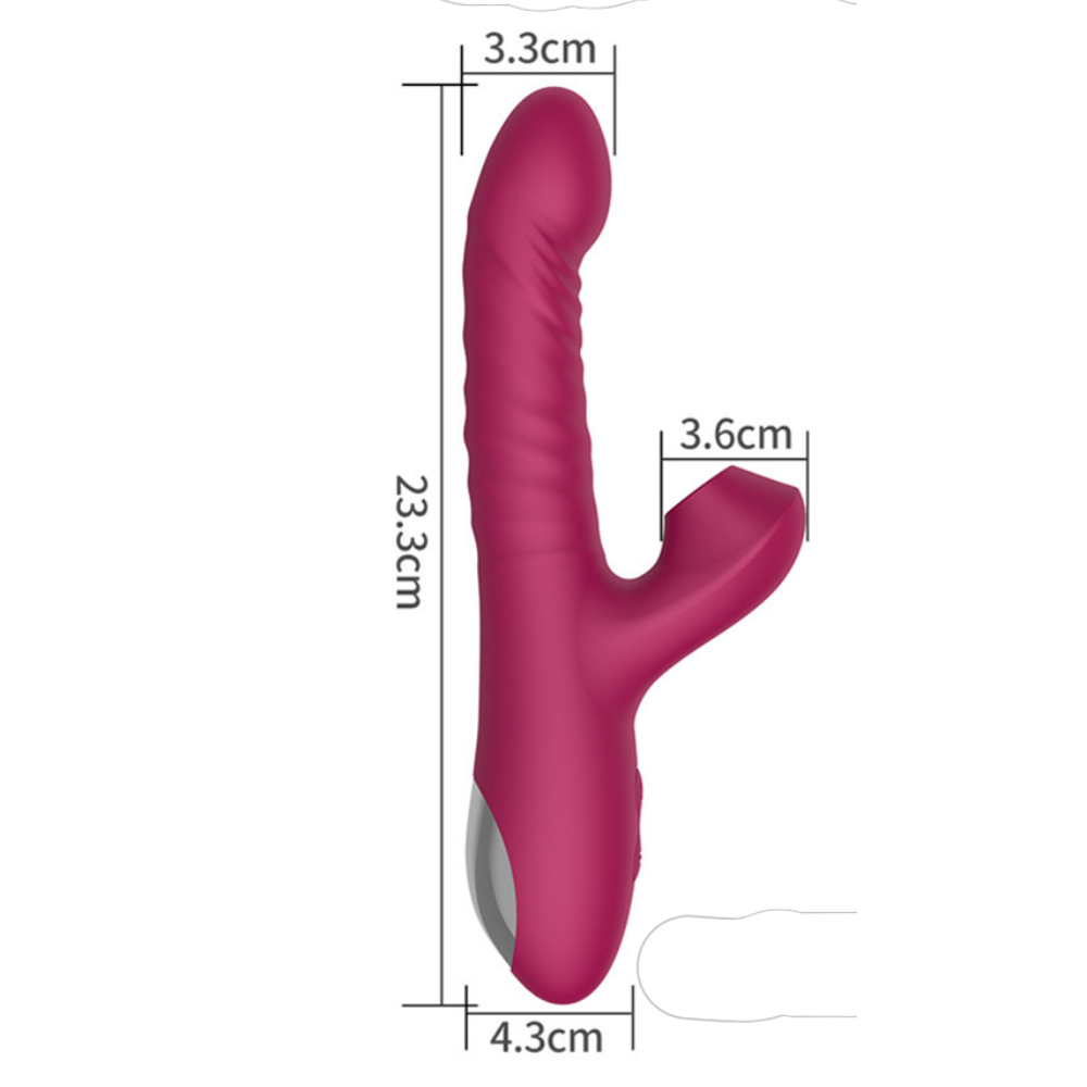 Vibrador ponto G com estimulador clitoriano vai e vem 10 vibração (5214) Recarregável — foto 6