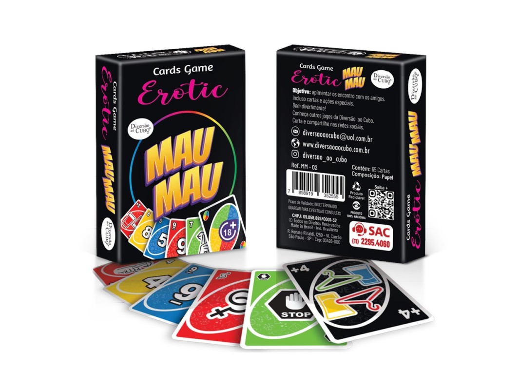 MAU MAU JOGO DE CARTAS ERÓTICO DIVERSÃO AO CUBO