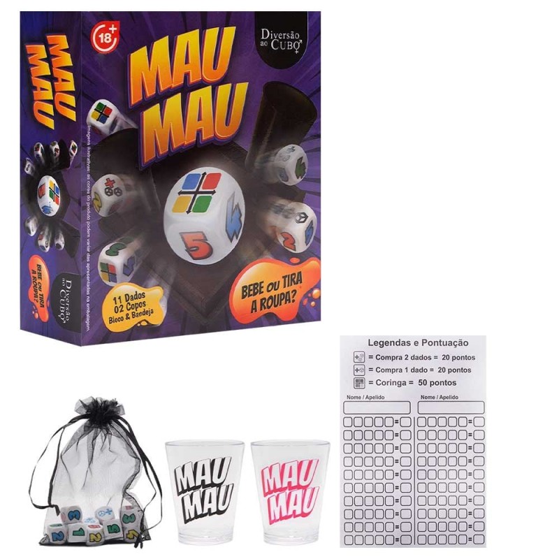 Mau Mau Jogo Bebe Ou Tira Roupa Diversão Ao Cubo
