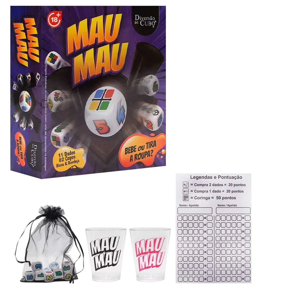 Mau Mau Jogo Bebe Ou Tira Roupa Diversão Ao Cubo