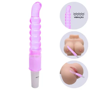 Théo -Vibrador com esferas e curvatura para estimulo no Ponto G- 01 intensidade (5103) roxo