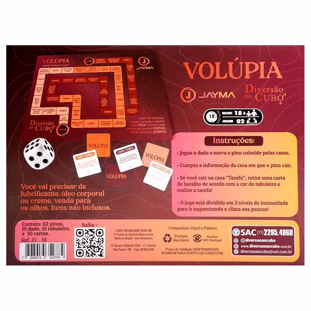 Jogo Volúpia Tabuleiro Diversão Ao Cubo