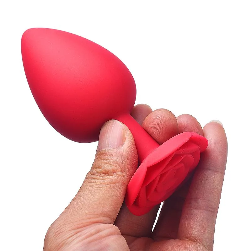 Plug Anal Formato de Rosa em Silicone ( M )