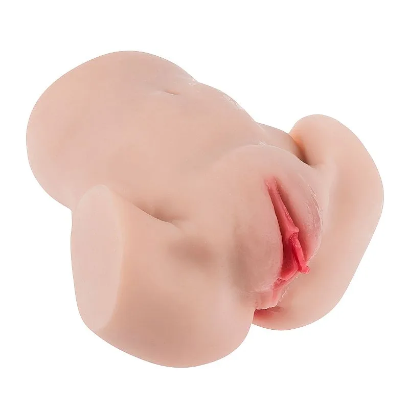 Masturbador Masculino Formato de Bunda com Vagina e Ânus 22x21,5 cm Beje