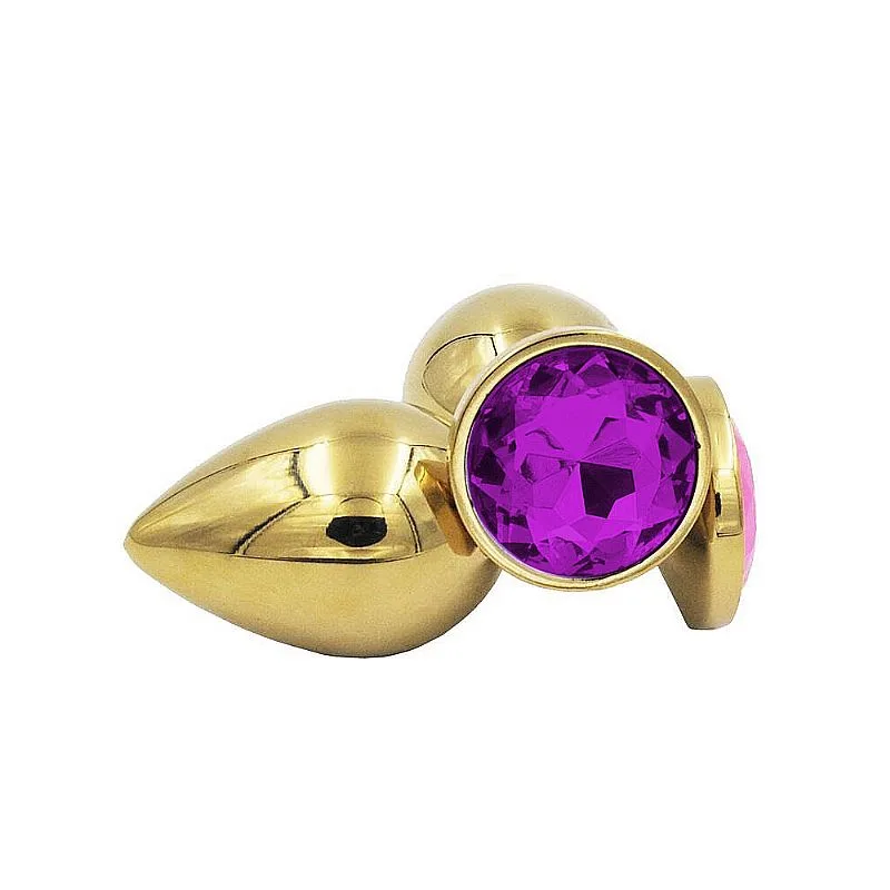 Plug Anal de Aço - Redondo Dourado - Tamanho G